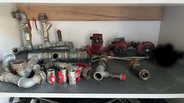 Pompa Grundfos,  zawory kulowy, łączniki, śrubunki i, filtry foo