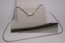 Srebrny łańcuszek linka żyłka 41 cm. 1,4 mm.