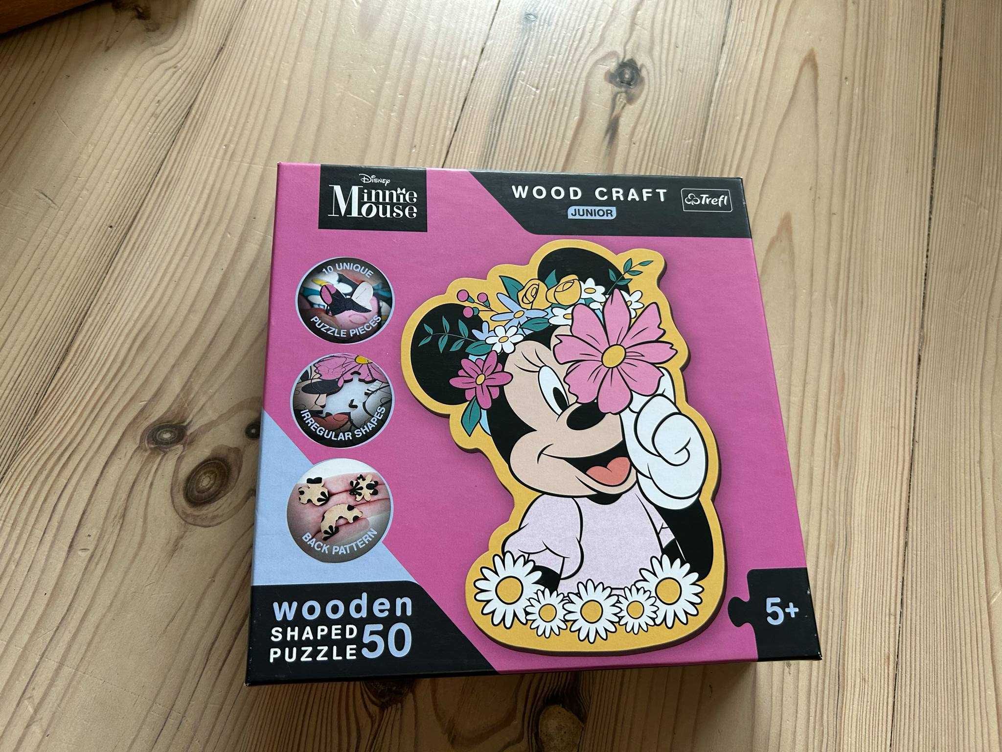 Puzzle drewniane Minnie Mouse Trefl 50 elementów