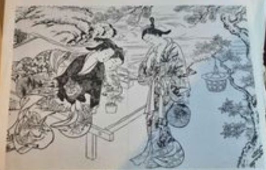 pinturas japonesas preto e branco