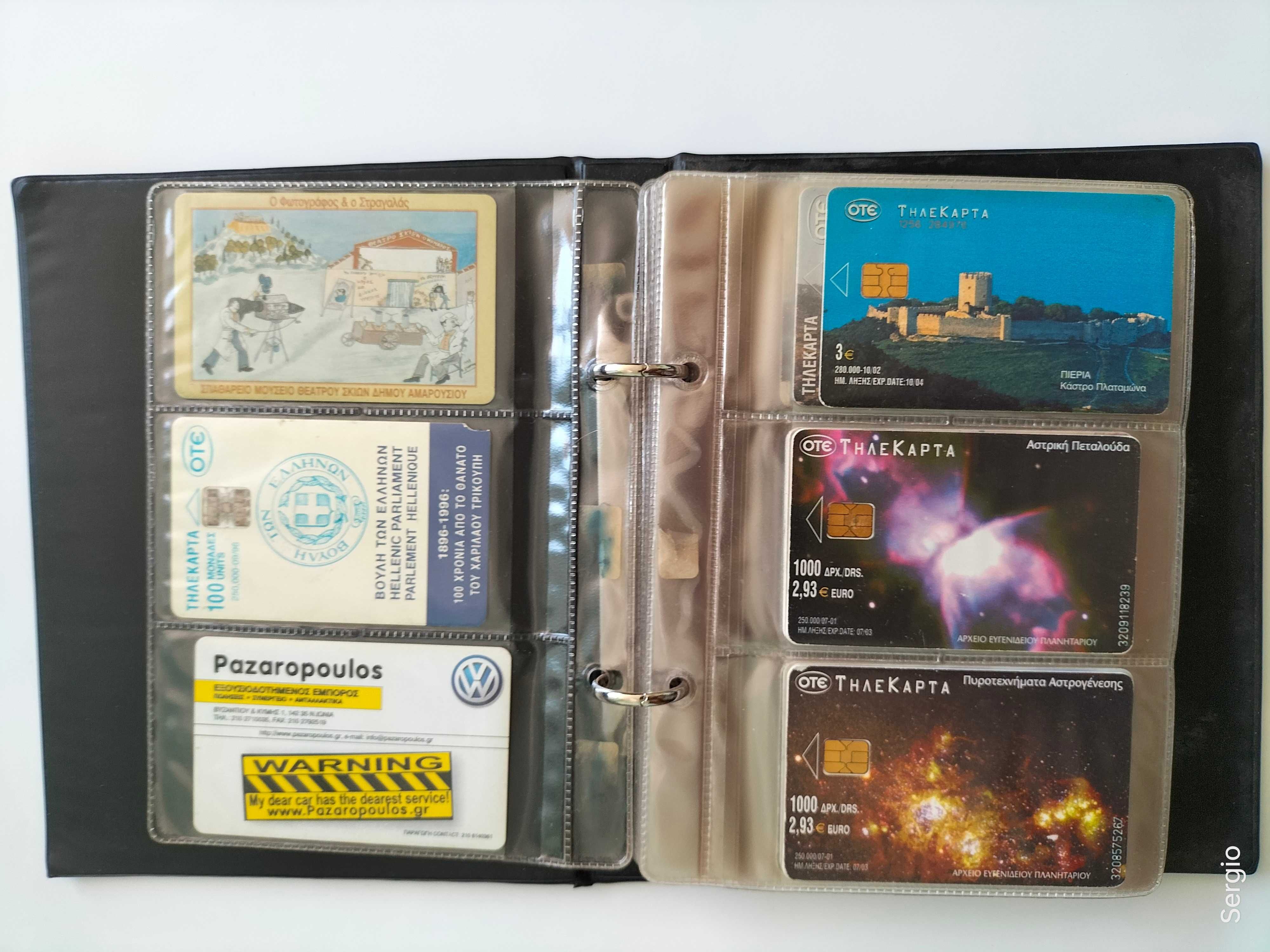Lote cartões telefónicos
