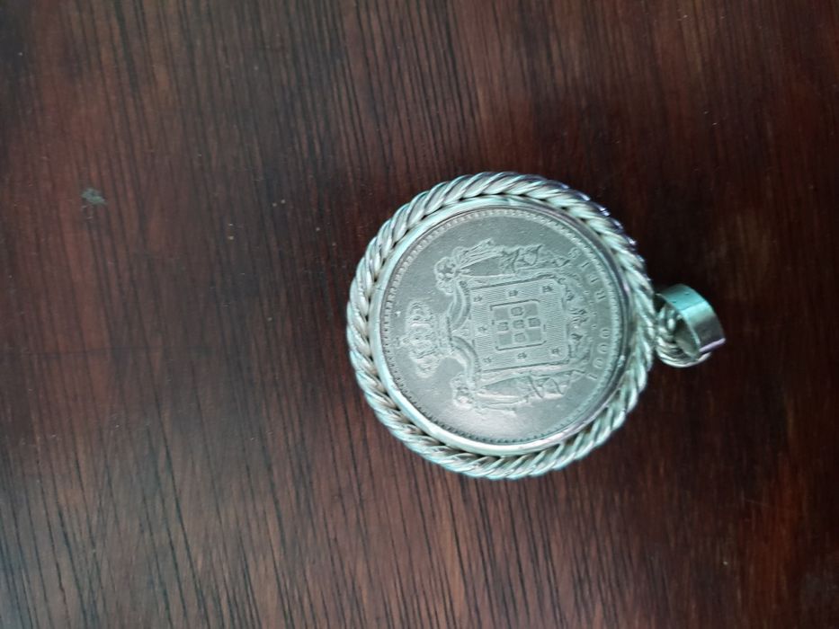 Moeda de 1000 reis em prata D. Maria II - 1845