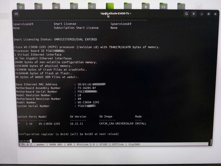 Switch przełącznik Cisco Catalyst WS-C3850-12XS 10Gb SFP+ (2)