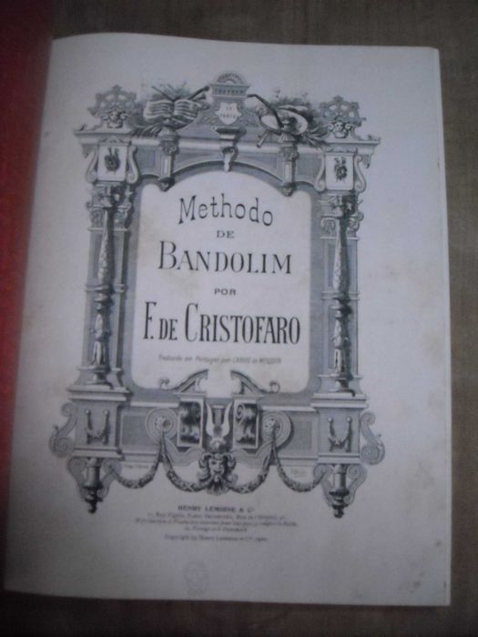 Methodo do Bandolim - por F. de Cristofaro - 1900