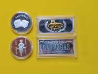 Серебряная фишка казино Las Vegas Casino Token Chip