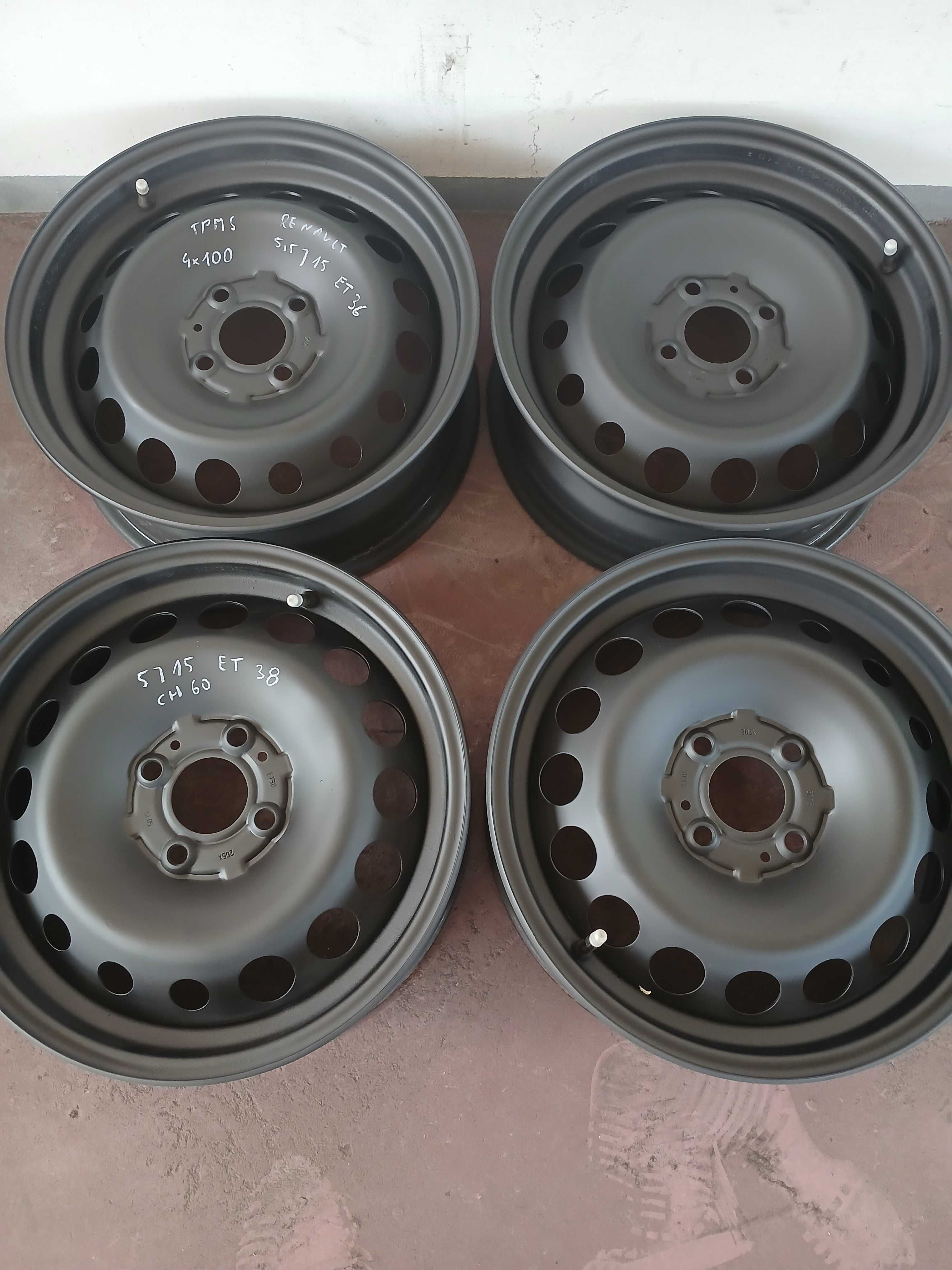 Felgi stalowe Renault Twingo Smart 4x100 5,5j15 et36 i 5j15 et38 TPMS
