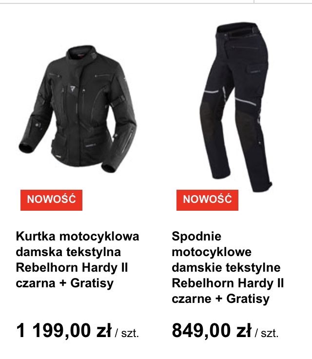 Komplet motocyklowy DL Rebelhorn damski