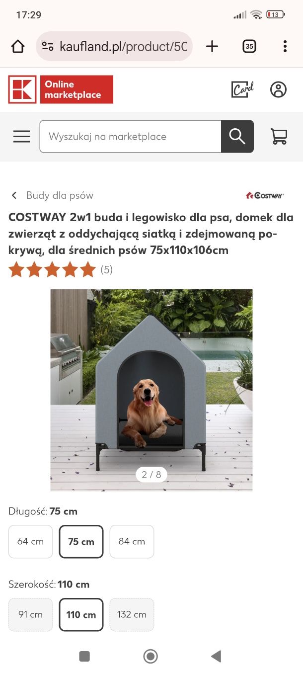 Buda dla psa z trampoliną