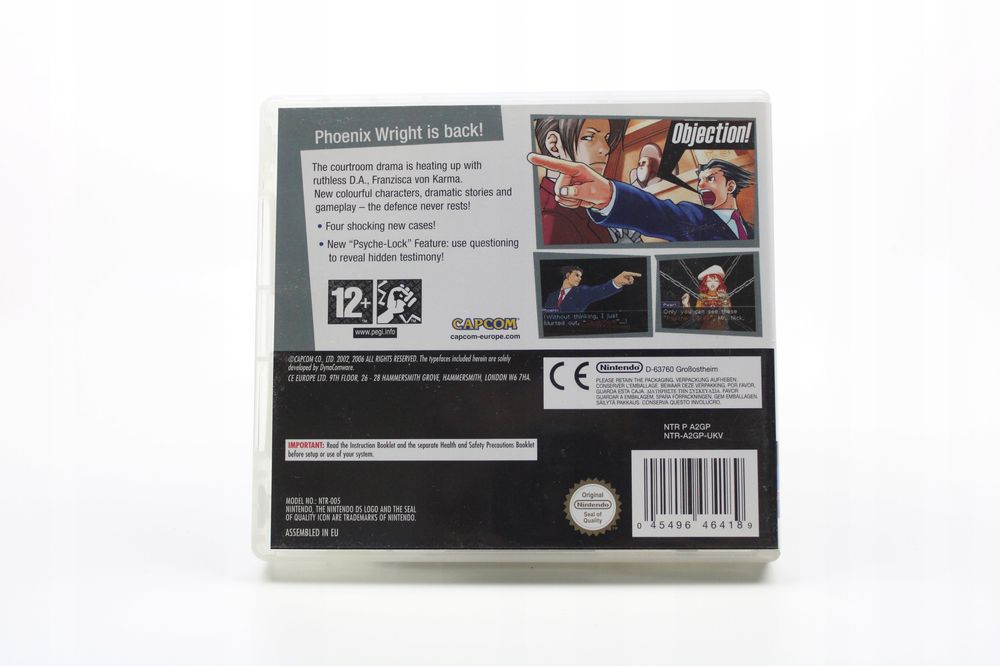 Phoenix Wright: Justice For All Nintendo Ds Pudełkowa