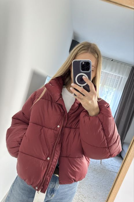 Куртка пуффер жіноча Zara L-XL