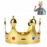 Korona Króla Królowej Plastikowa Złota Jasełka