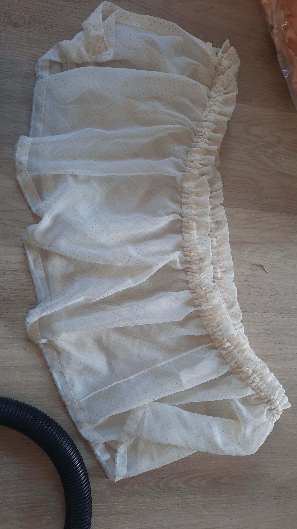Firanki zazdrostki w kropki ecru beżowe