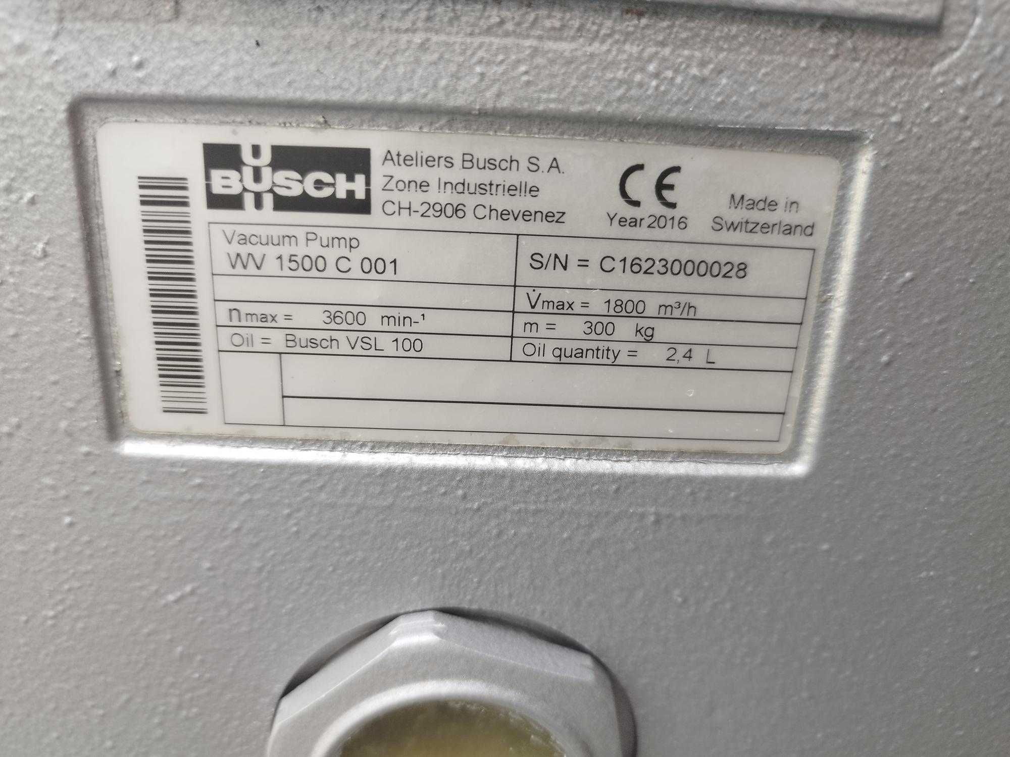 Pompa Próżniowa Busch WV 1500 C 001 - 2016r - Booster