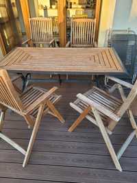 Meble ogrodowe drewno akacja 4 krzesła