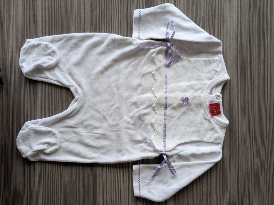 Pajacyk ciepły dla niemowlaka r.68, materiał typu frotte, miękki