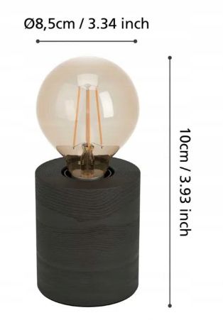 Lampka Stołowa Biurkowa Nocna Drewniana Eglo Turialdo 900334 Opis