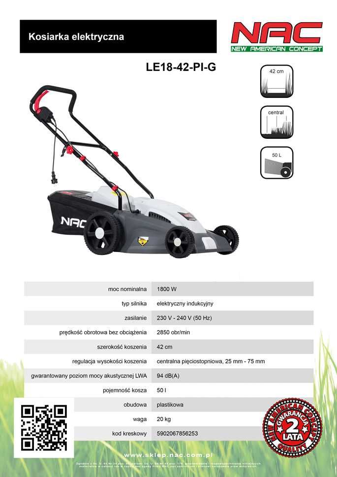 Kosiarka akumulatorowa NAC LB36-43-2B40-S 36V