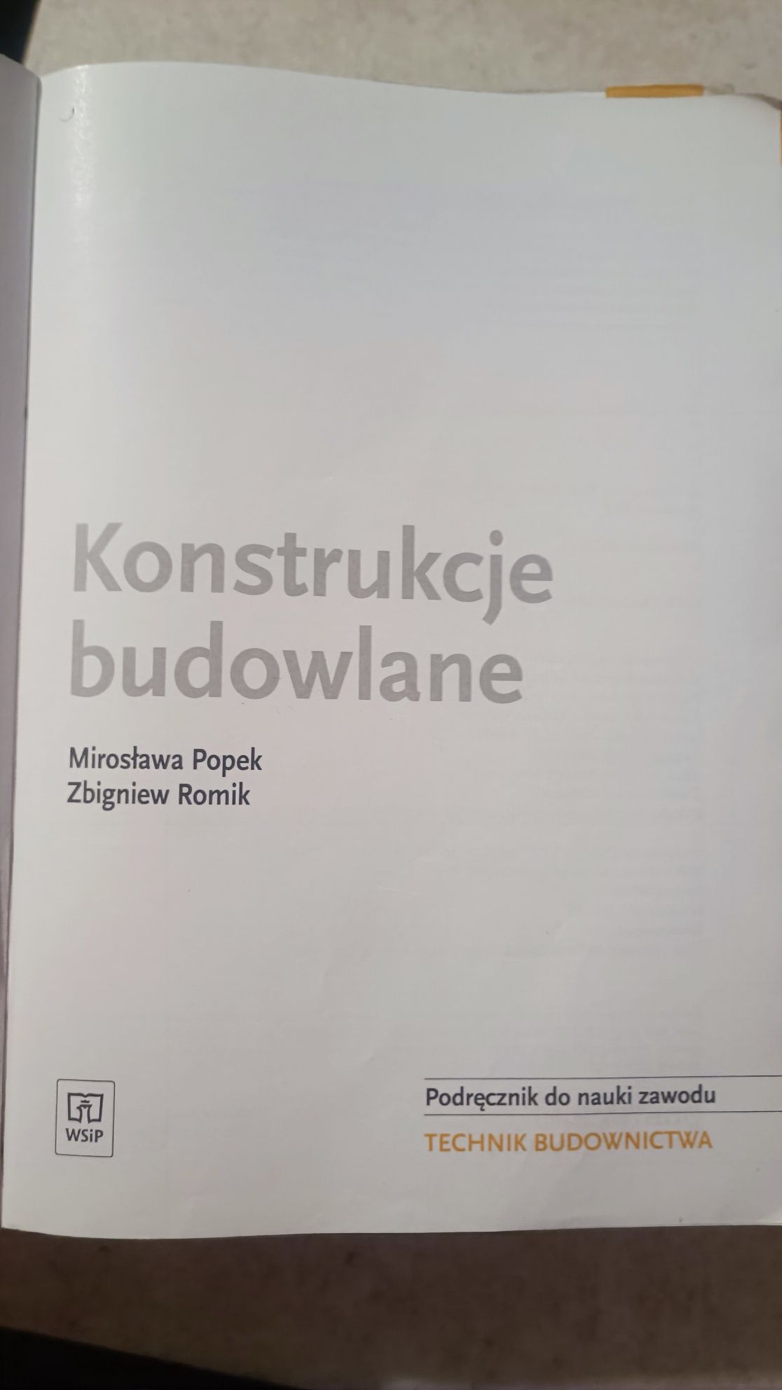 Konstrukcje budowlane. Podręcznik do nauki zawodu
