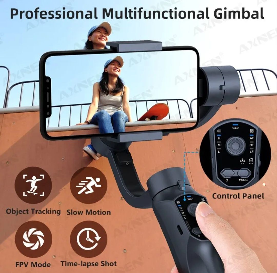 Стабилизатор 3-Axis Gimbal F10 pro,для смартфонов,экшен камер,стедикам