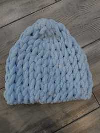 Błękitna zimowa czapka