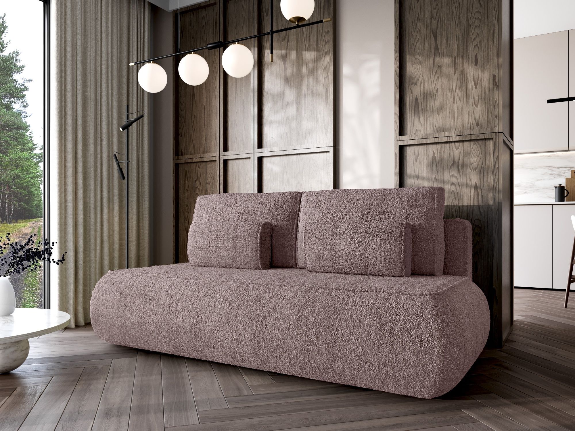 Sofa rozkładana prosto od producenta Baranek boucle