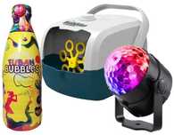 Zestaw Urodzinowy dla Dzieci Bańkownica + Lampka LED disco