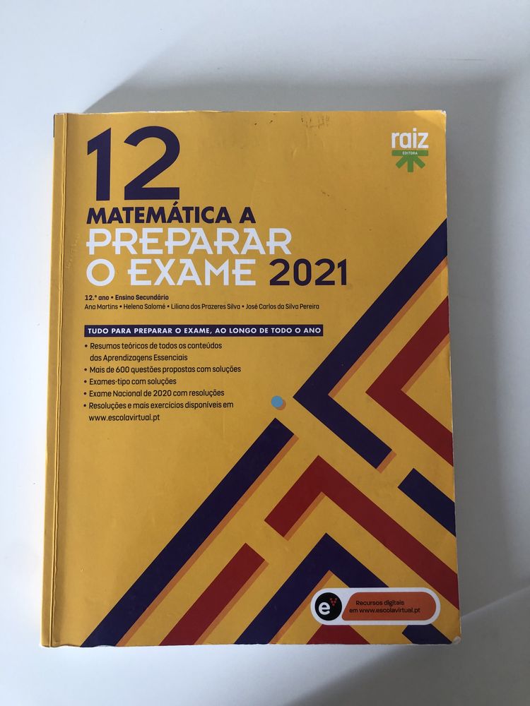 livro preparar o exame 2021 Matematica A 12° ano