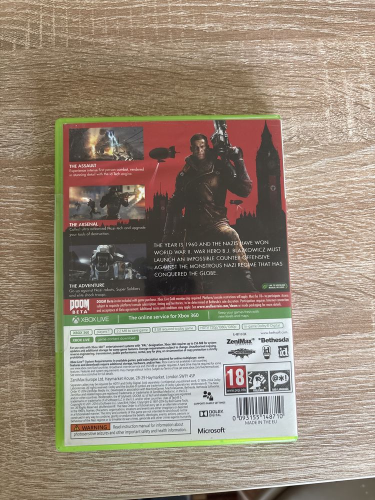 Wolfenstein The New Order Xbox 360