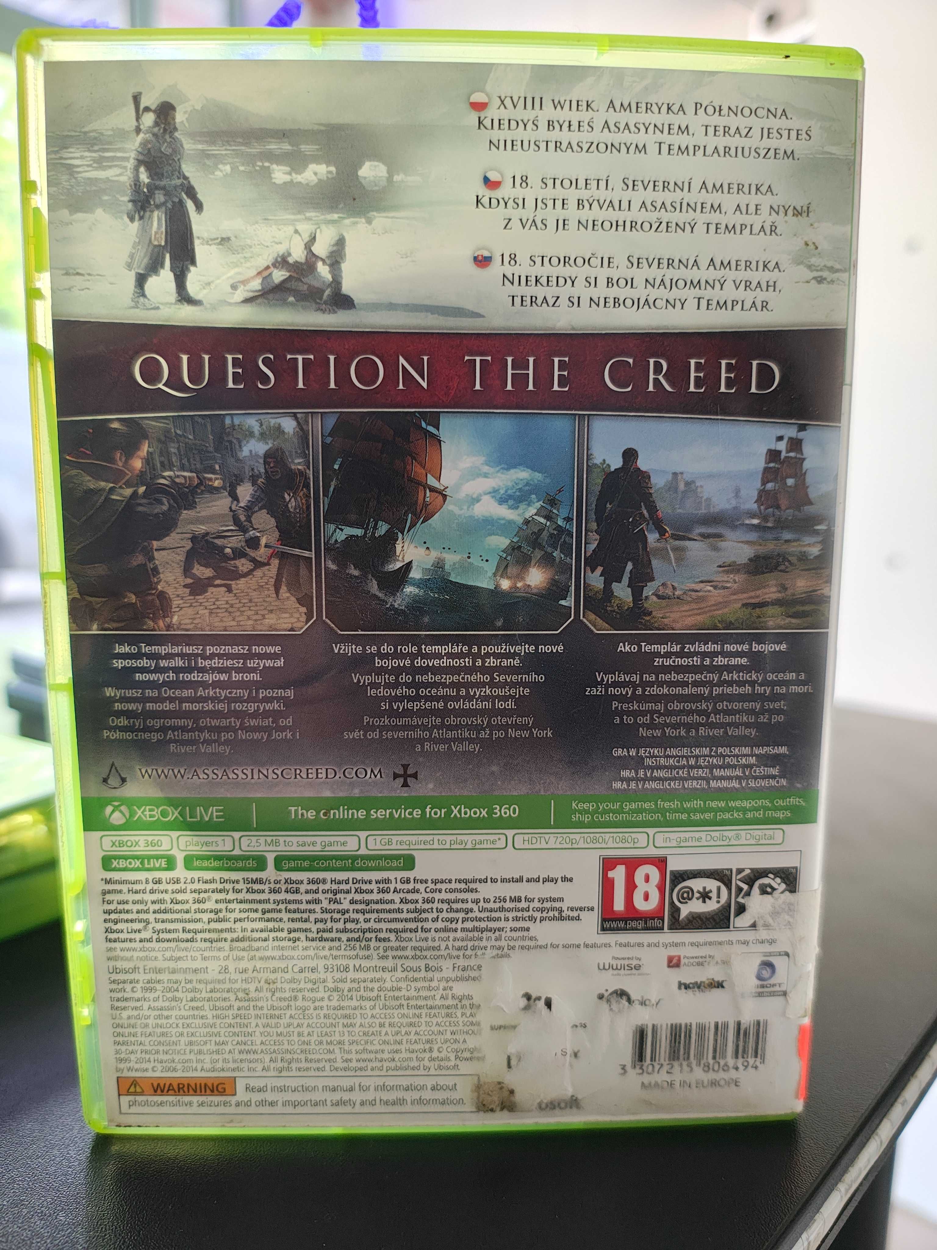 Assassin's Creed: Rogue X360 Wysyłka Wymiana Sklep Mokotów