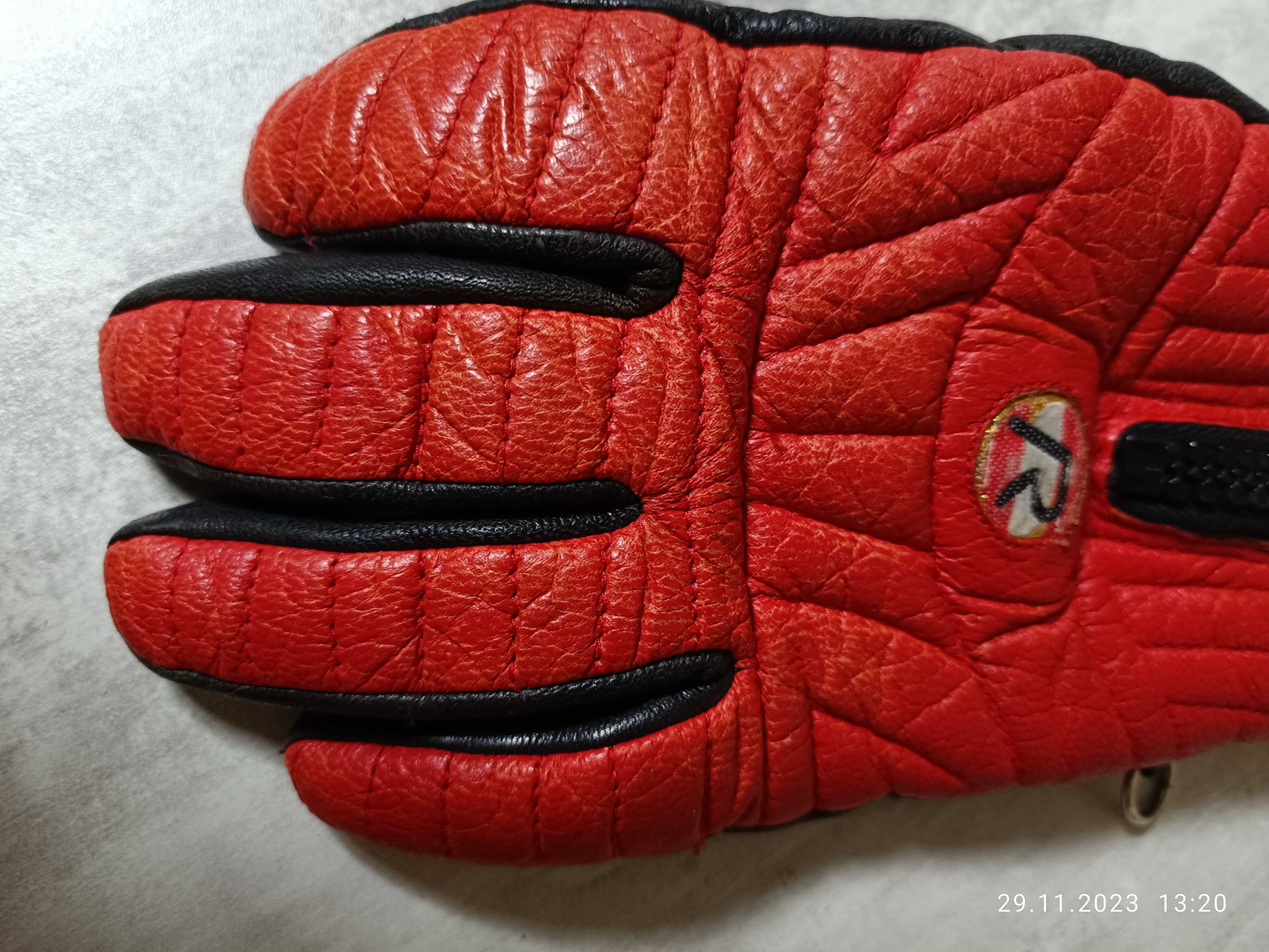 Кожаные Рукавиці перчатки лыжные  мотоперчатки зимние