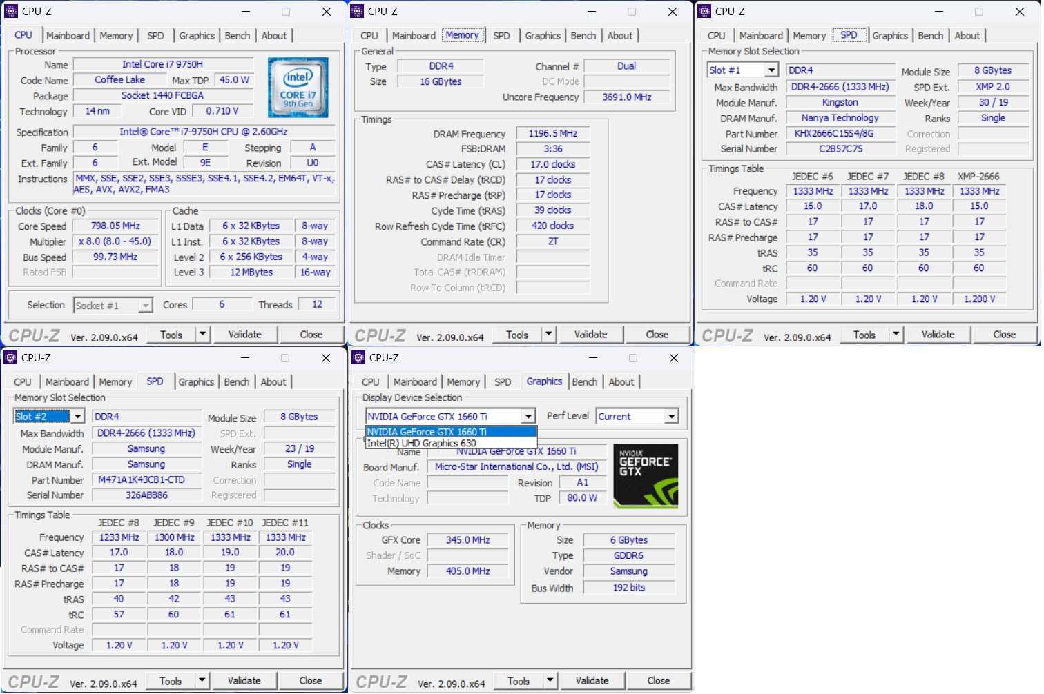 MSI GL 63 9SD laptop gamingowy GTX1660T, i i7-9750H,16GB,256SSD