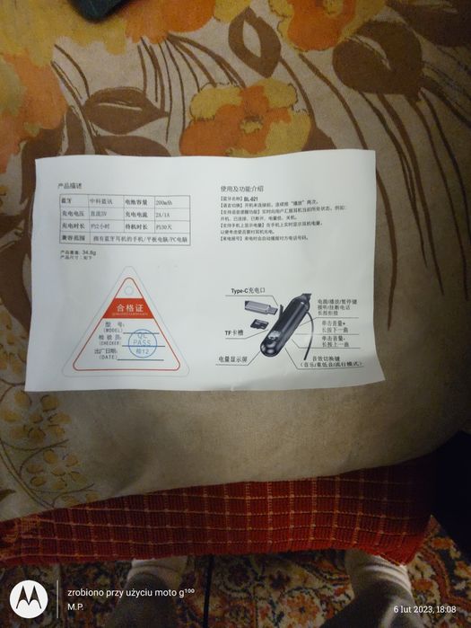 Słuchawki bezprzewodowe Olaf ze slotem na kartę pamięci. Funkcja MP3