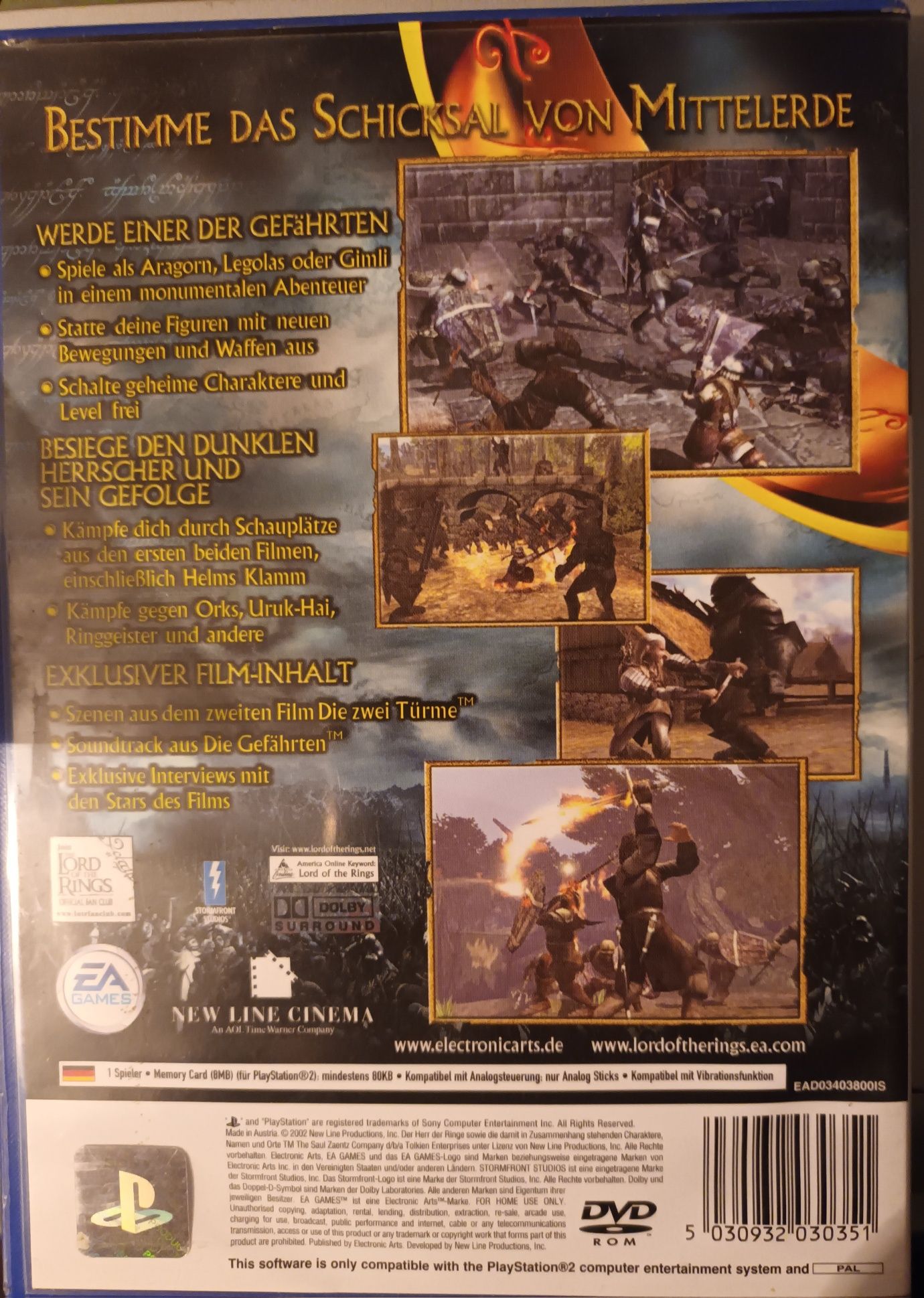 Władca Pierścieni Dwie  Wieże PlayStation 2