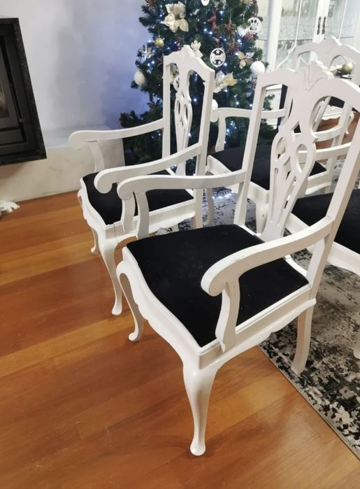 4 cadeirões Queen Anne