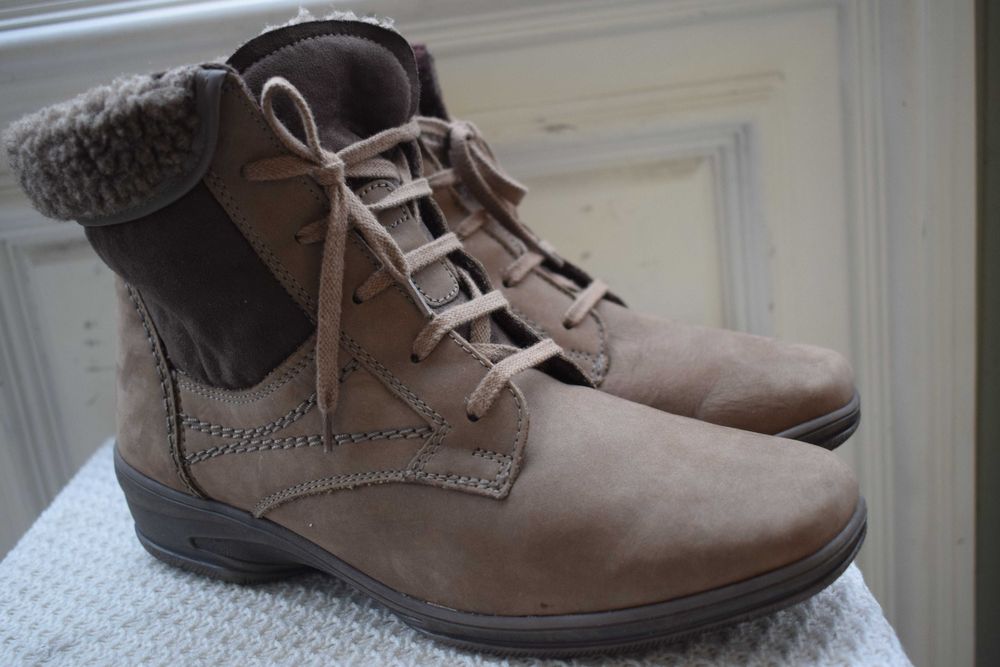 кожаные зимние ботинки Ara р.39 25.8 см полусапоги черевики