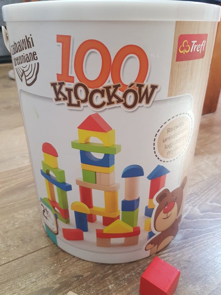 Drewniane klocki Trefl 100 elementów