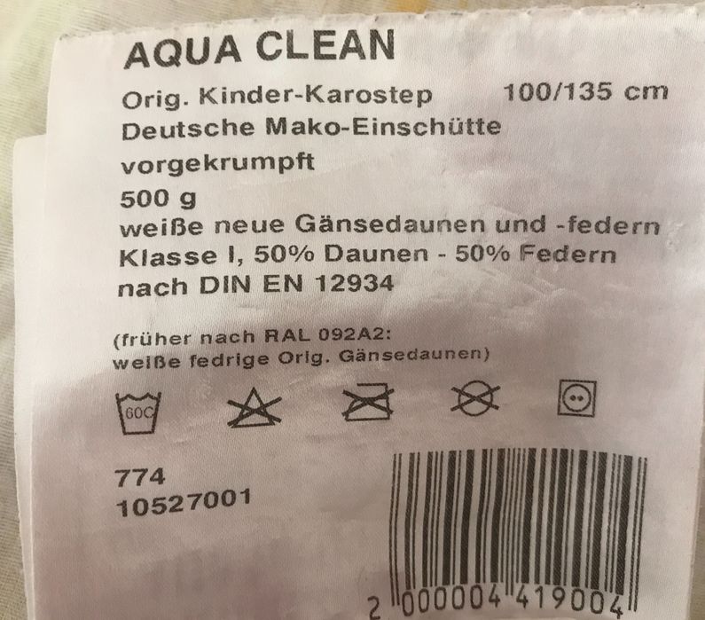 Śliczna leciutka kołdra puchowa 500 g 100/135cm