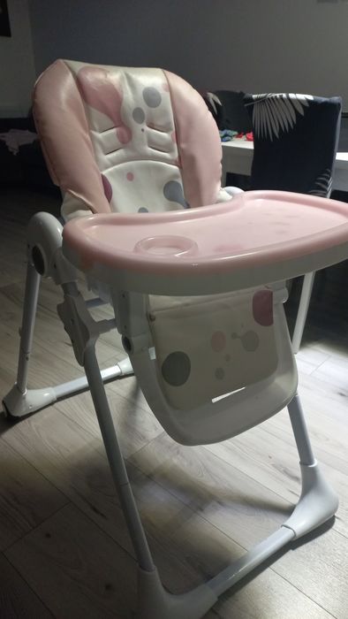 Krzesło do karmienia różowe