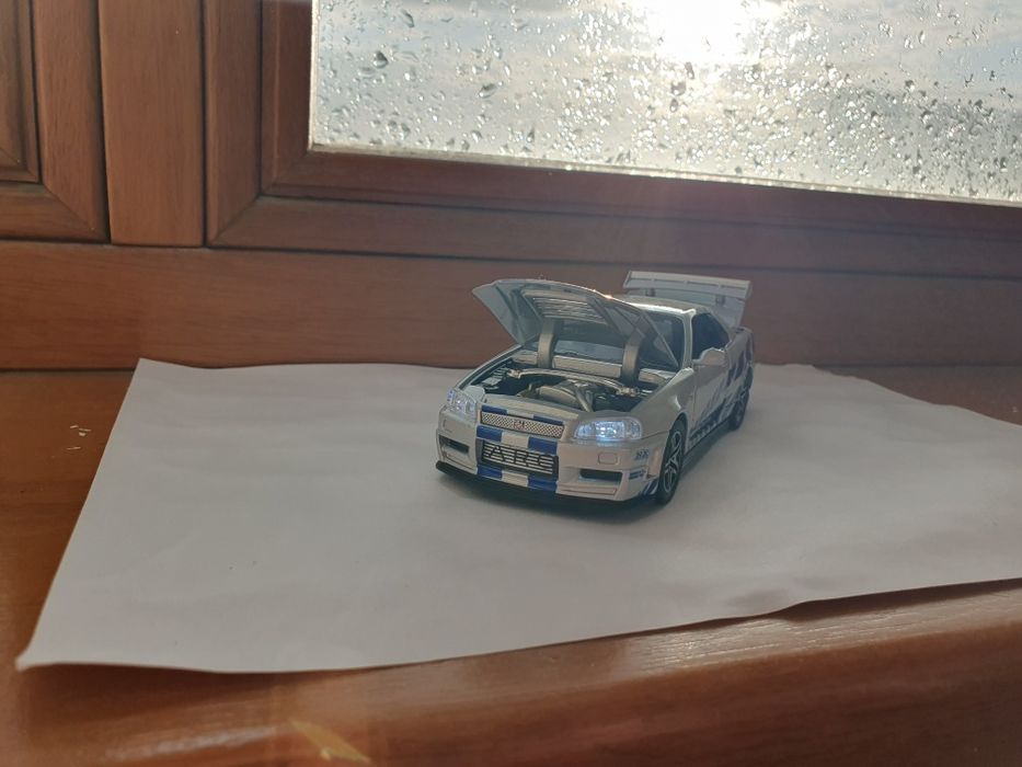 Модель автомобіля Nissan GTR R34 Skyline з фільма "Форсаж" маштаб 1:32