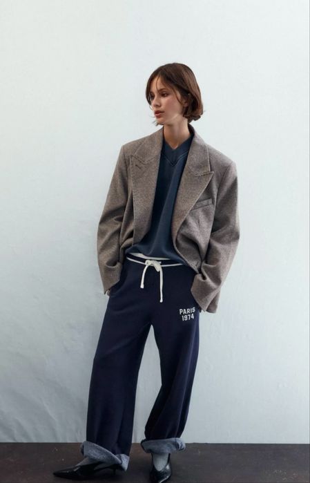 Блейзер Жакет у ялинку з підплічниками ZARA