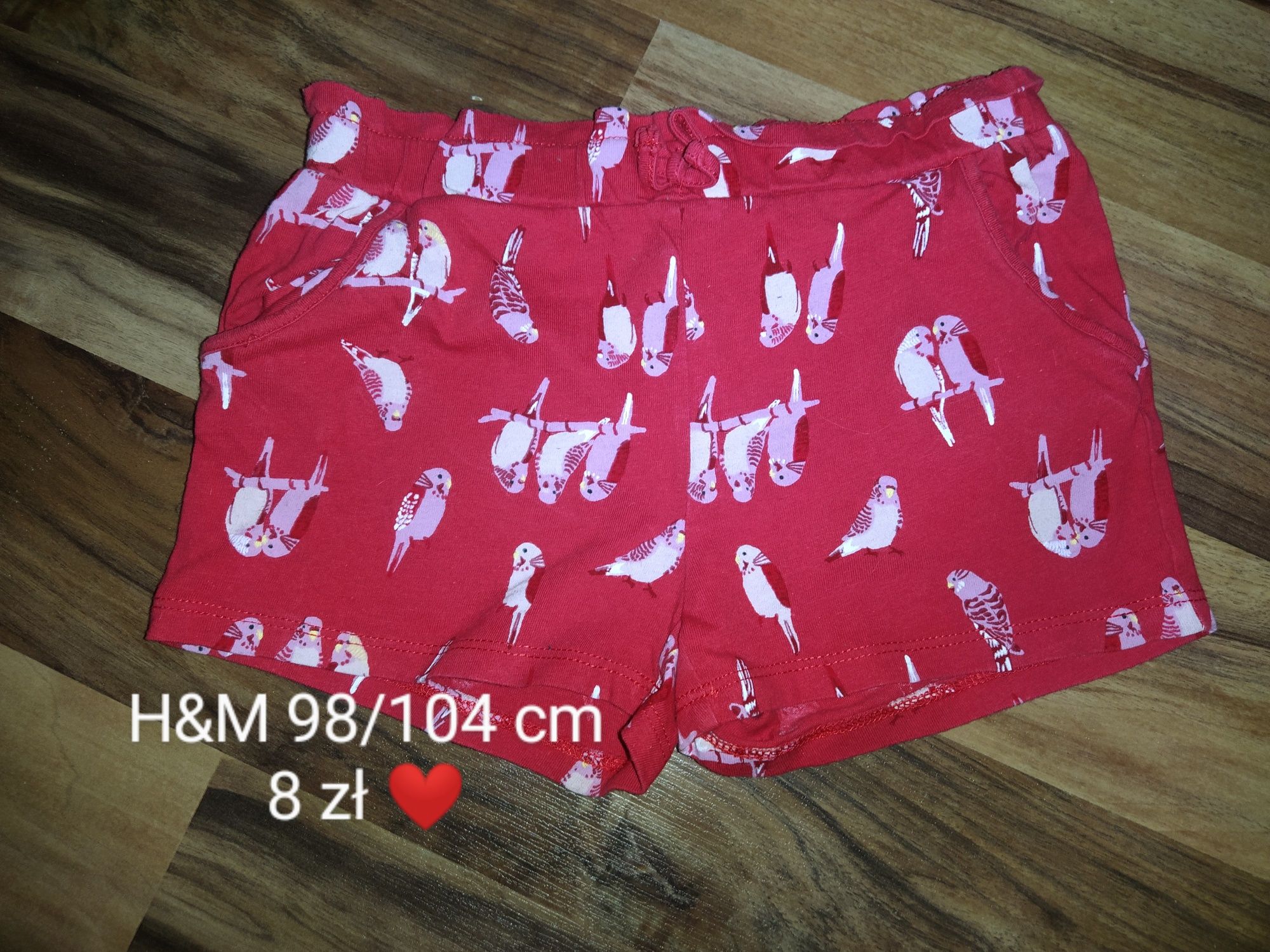 Prześliczne szorty H&M rozmiar 98/104 cm
