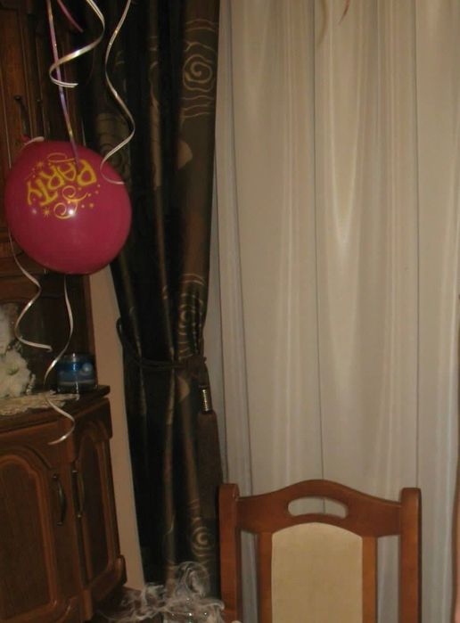 Sprzedam brązowe zasłony i białą firankę