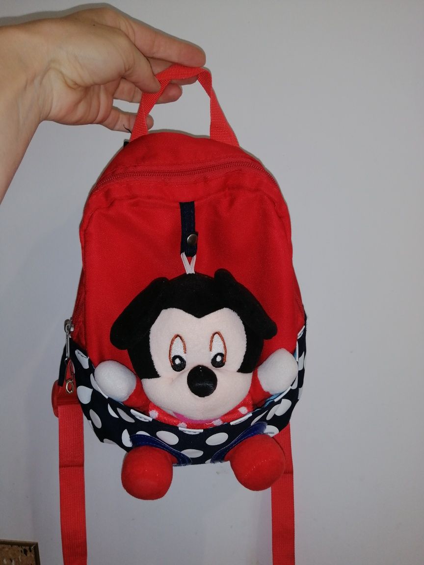 Детский рюкзак рюкзачек наплiчник с игрушкой Mickey Mouse Disney Маус