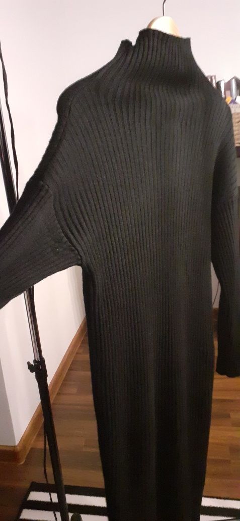 sukienka sweterkowa prazek wiskoza 42