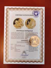 Medal - Likwidacja Inteligencji pozłacany z certyfikatem