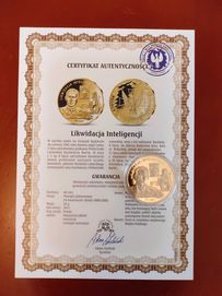 Medal - Likwidacja Inteligencji pozłacany z certyfikatem