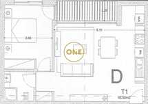 Apartamento T1 em Calendário