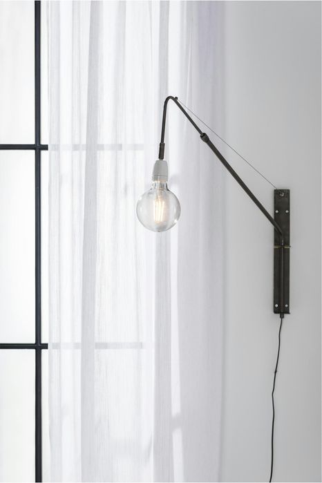 Designerski kinkiet srebrny regulowany loft style