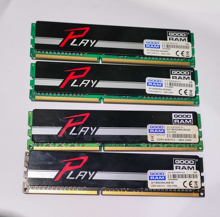 Pamięć RAM GOODRAM PLAY DDR3 16GB 3x4GB 1600MHz 1x1866MHz