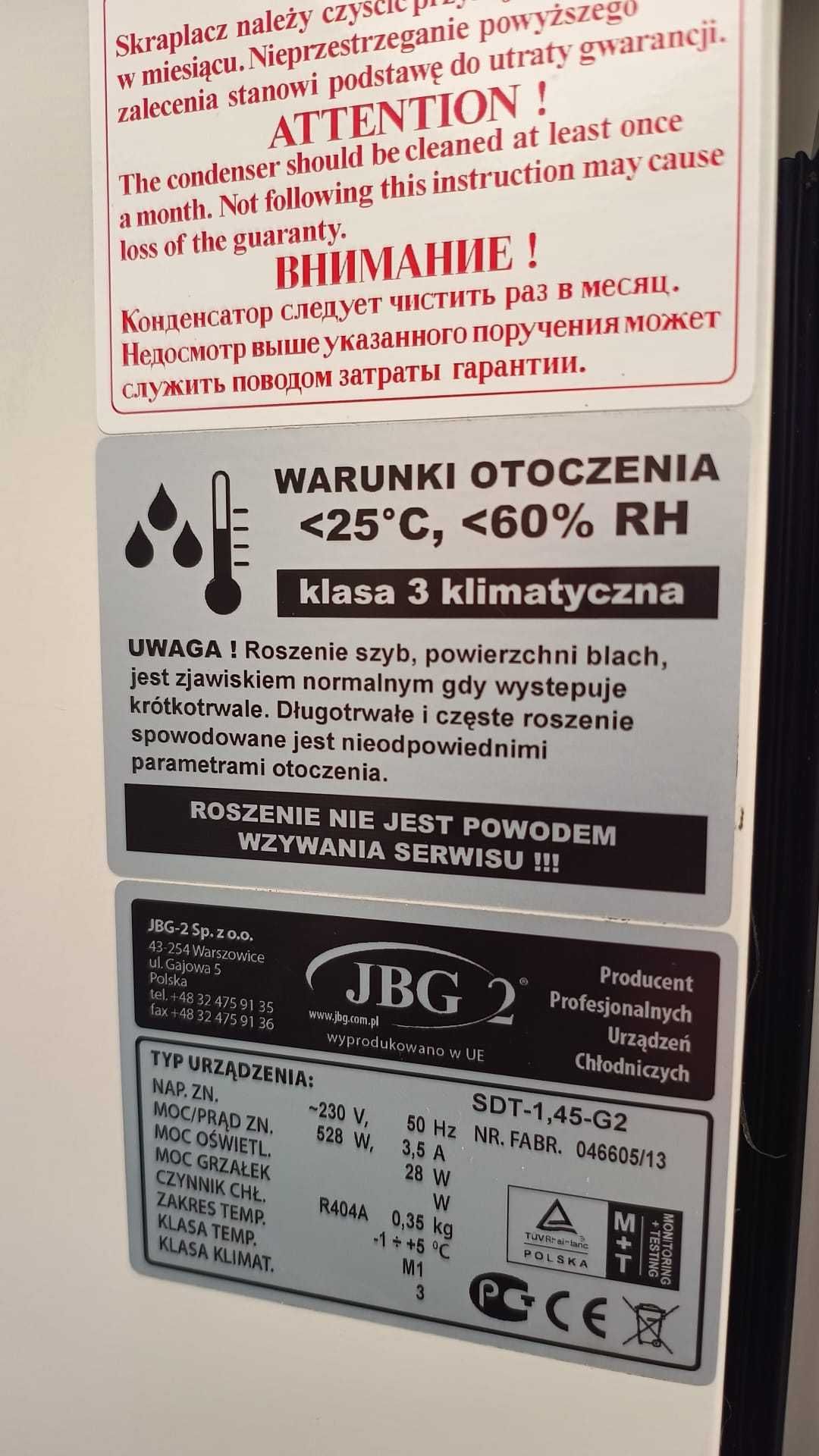 Witryna chłodnicza 145 cm duża lodówka zaplecze chłodnia DOSTAWA